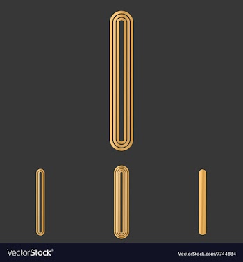 Bronze line i logo design set vector image