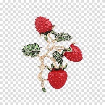Brooch Imitation Gemstones & Rhinestones Pin Strawberry Fruit, Apricot watercolor transparent background PNG clipart
