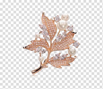Brooch Jewellery Human body, Maple Leaf Brooch transparent background PNG clipart