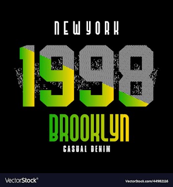 brooklyn typography design t - shirt print