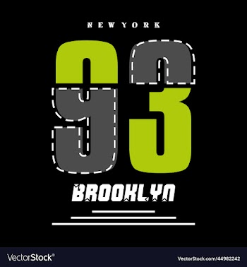 brooklyn typography design t - shirt print