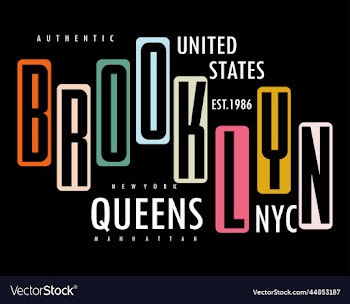 brooklyn typography for t shirt design premium