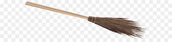 Broom Brush Brown - Witch Broom PNG Clipart Image 