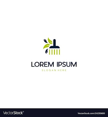 Broom clean cleaner creative logo design vector image