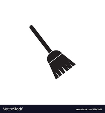 broom cleaning dust solid icon