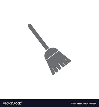 broom cleaning dust solid icon