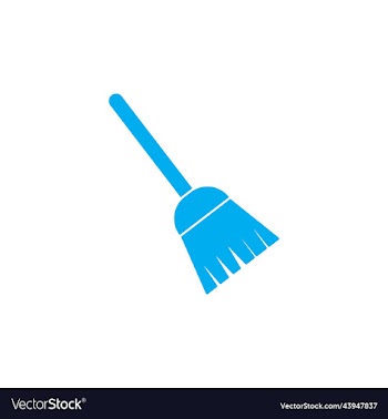 broom cleaning dust solid icon