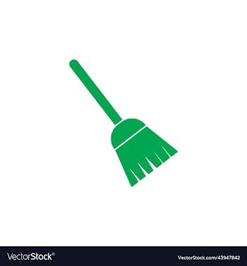 broom cleaning dust solid icon