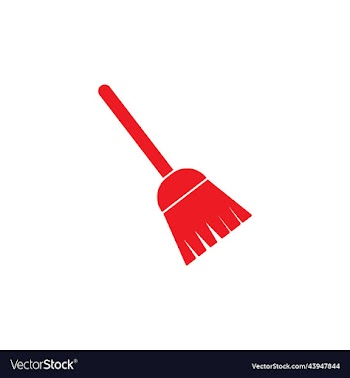 broom cleaning dust solid icon