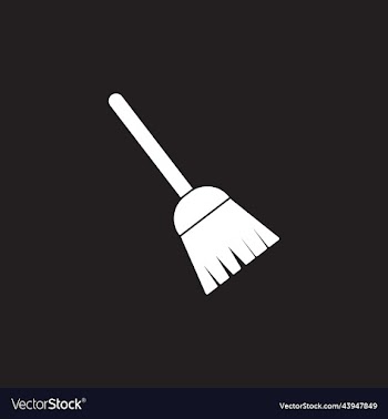 broom cleaning dust solid icon