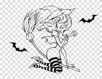 Broom Drawing witch Besom Coloring book, flying Books transparent background PNG clipart