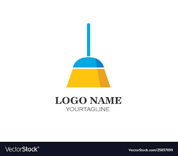 Broom template vector image