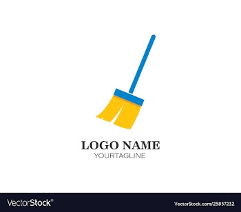 Broom template vector image