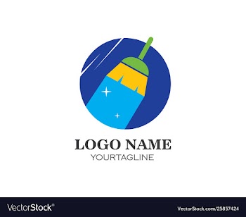 Broom template vector image