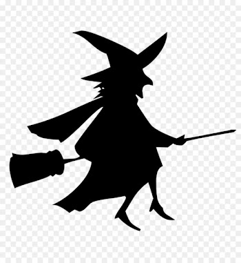 Broom Witchcraft Silhouette Wall decal - Witch Silhouette 