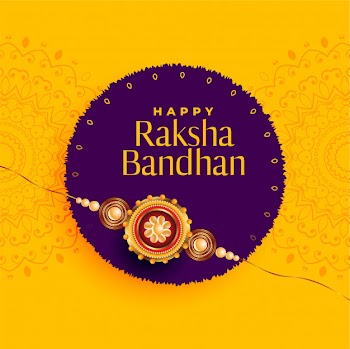Brother and sister rakhi festival of raksha bandhan Free Vector