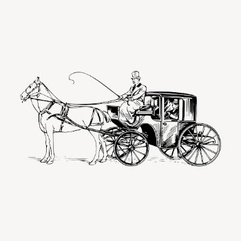 Brougham carriage clipart, vintage transportation | Free Vector - rawpixel