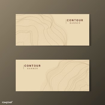 Brown abstract contour lines collection | Free stock vector - 554368