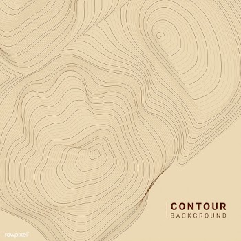 Brown abstract contour lines illustration | Free stock vector - 554170