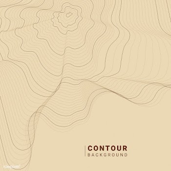 Brown abstract contour lines illustration | Free stock vector - 554212