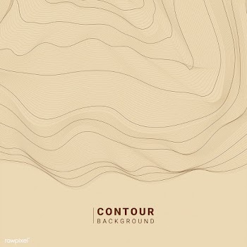 Brown abstract contour lines illustration | Free stock vector - 554221