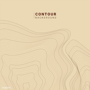 Brown abstract contour lines illustration | Free stock vector - 554245