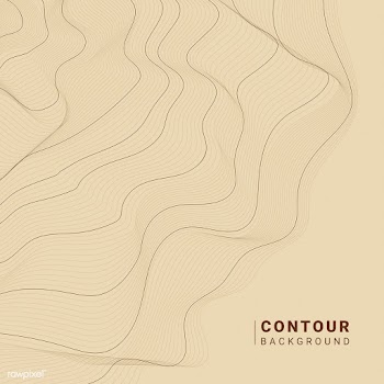 Brown abstract contour lines illustration | Free stock vector - 554251