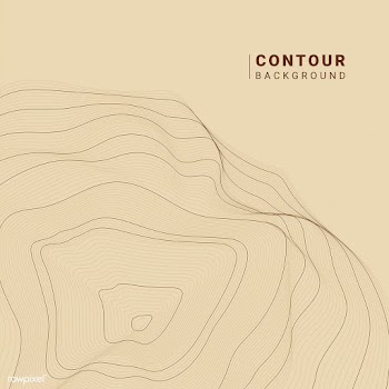 Brown abstract contour lines illustration | Free stock vector - 554294
