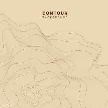 Brown abstract contour lines illustration | Free stock vector - 554300