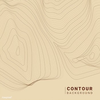 Brown abstract contour lines illustration | Free stock vector - 554329