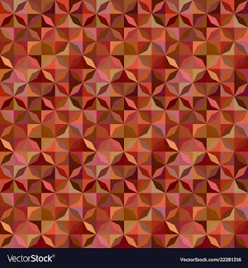 Brown abstractal striped shape mosaic pattern vector image