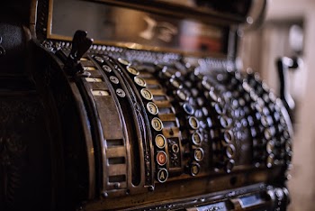 Brown Adding Machine
