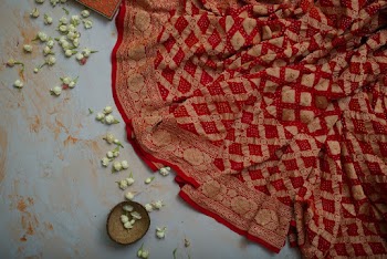 Brown and Beige Floral Textile