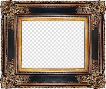 Brown and black frame illustration transparent background PNG clipart