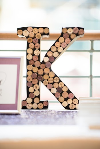 Brown and Black Letter K Cork Decor