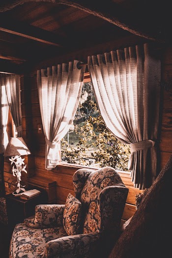 Brown and Gray Armchair Near Window