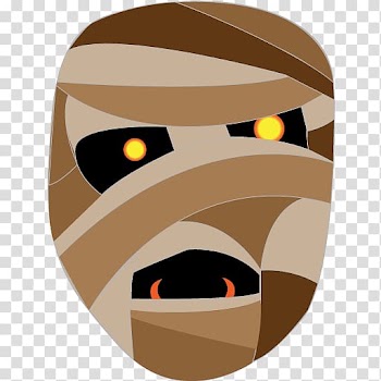 Brown and gray mummy head illustration, head art face , Mummy transparent background PNG clipart