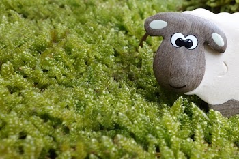 Brown and Gray Sheep to on Green Grass Field Toy