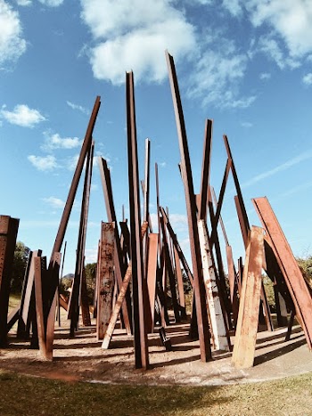 Brown and Gray Wood Planks Under Blue Sky