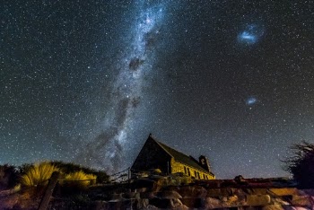 Brown and Green House Under Clear Night Sky