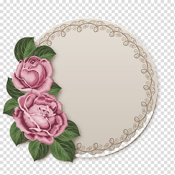 Brown and pink flower template, Circle Flower frame, Round flower frame transparent background PNG clipart