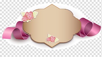 Brown and pink ribbon , Gift card Ribbon Valentines Day Illustration, Romantic tag transparent background PNG clipart