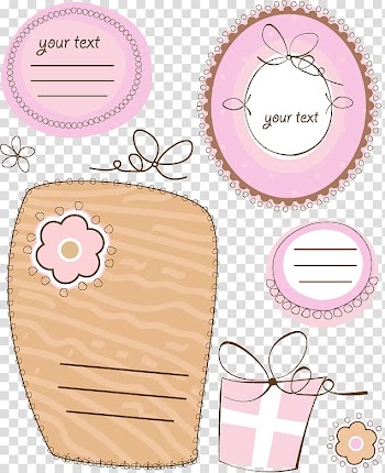 Brown and pink text papers, Santa Claus North Pole Seal Rubber stamp , Frame cartoon baby material ed, transparent background PNG clipart