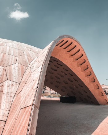 Brown and White Arch Playground