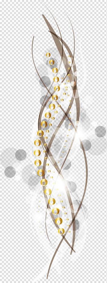 Brown and white artwork, Surrounded by golden curly lines transparent background PNG clipart