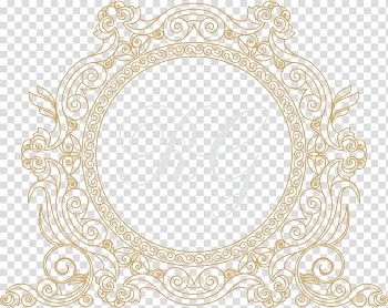 Brown and white floral RG illustration, frame Pattern, Continental frame golden frame design transparent background PNG clipart