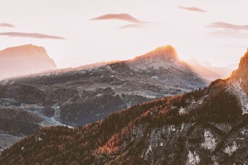 Brown and White Mountain