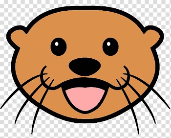 Brown animal head , Sea otter Cartoon , otter transparent background PNG clipart