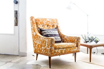 brown armchair