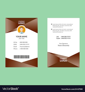 Brown awesome business card vector image